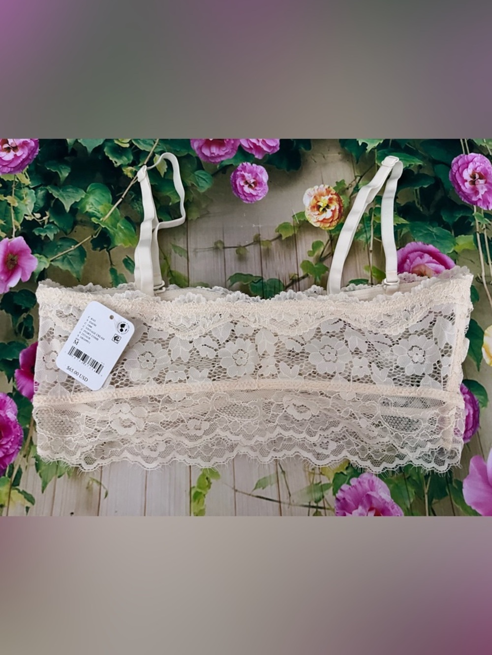 NWT Spell Free Love Lace Bandeau Bralette - Picture 12 of 16